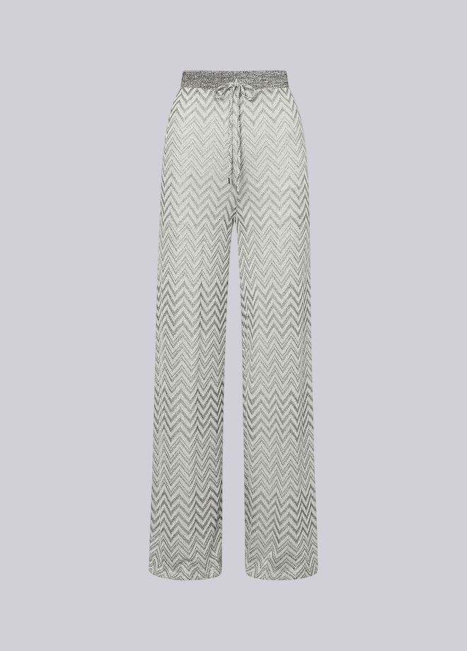 Women's knitted pants black-grey
