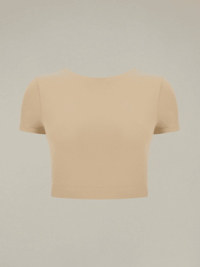 top cropped emily woman beige