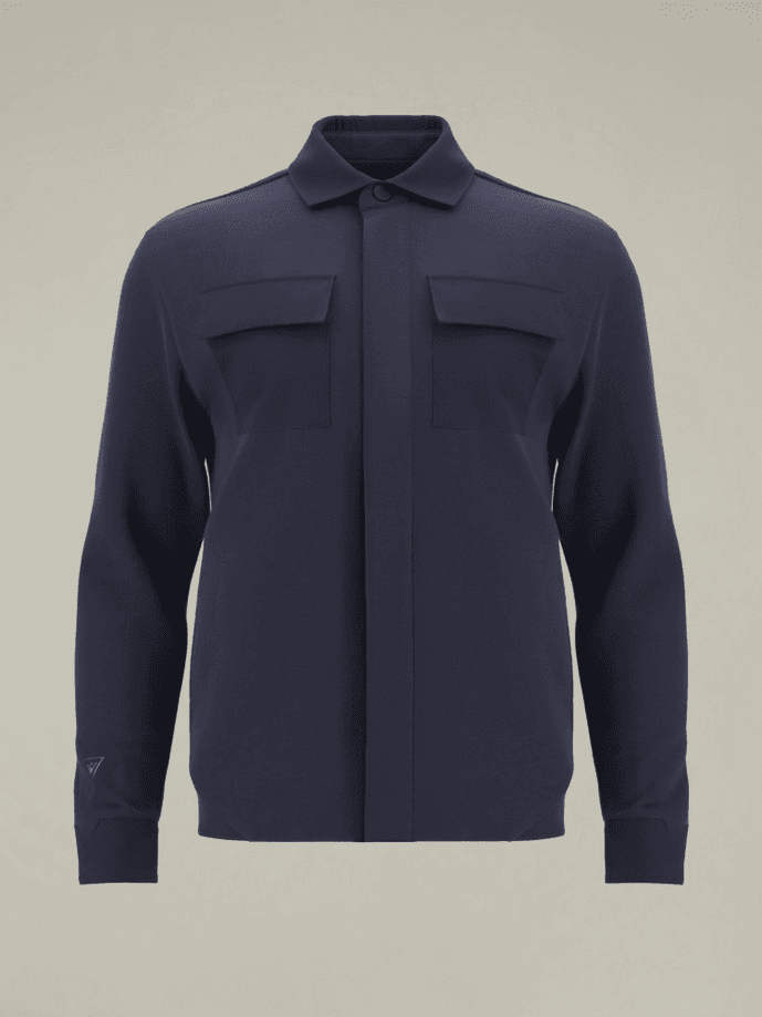 overshirt man navy blue