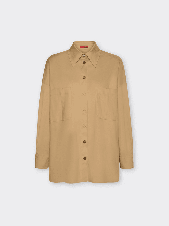 long shirt woman camel
