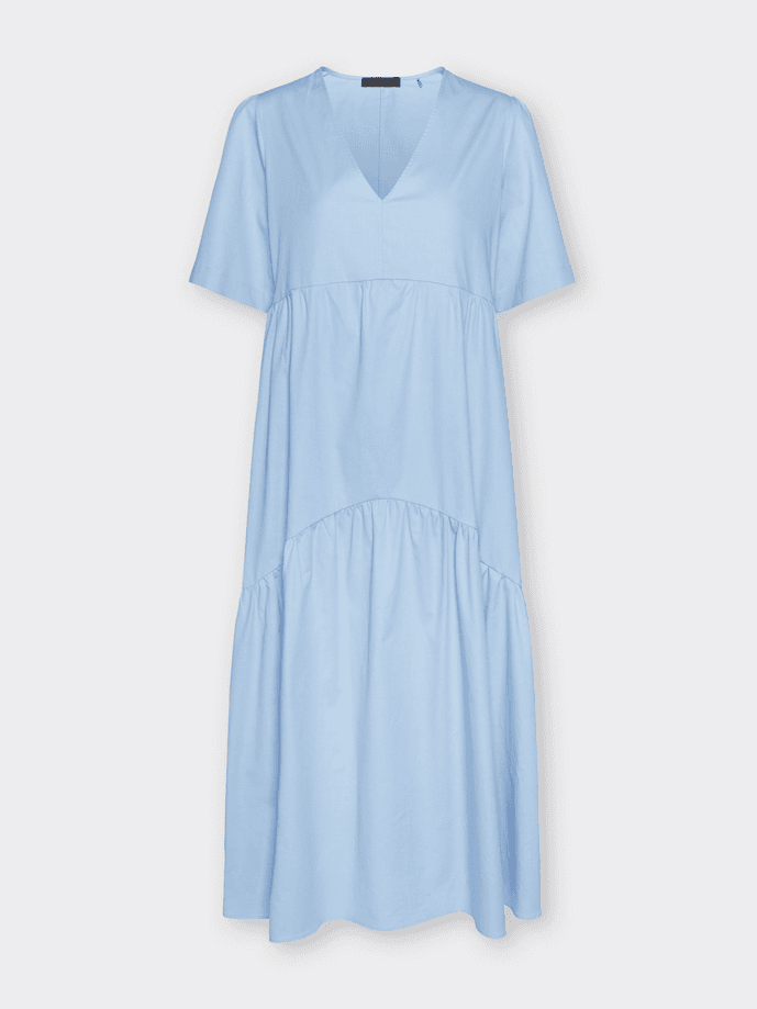 dress with volants woman blue