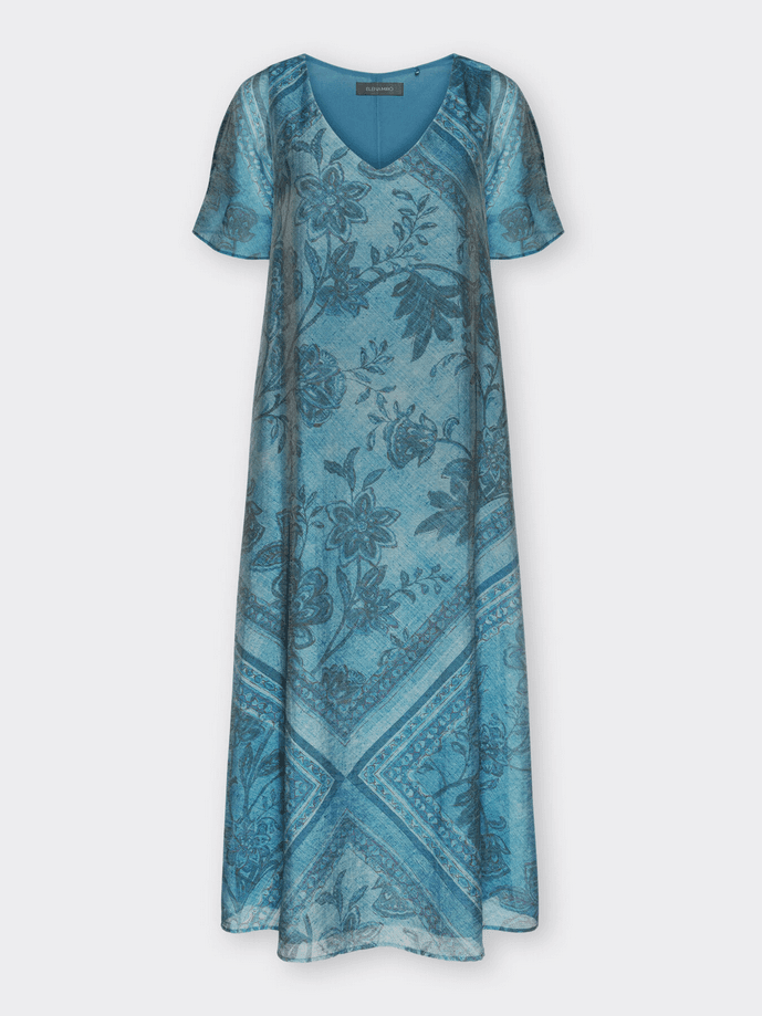 printed woman blue