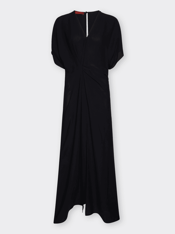 dress with black drapery