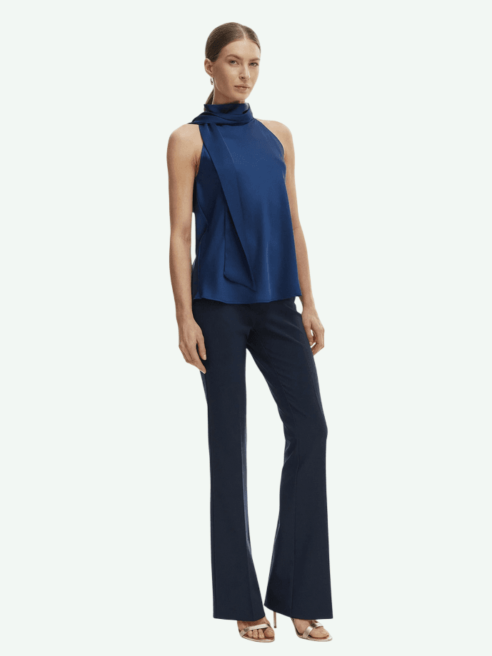 top manned blue woman