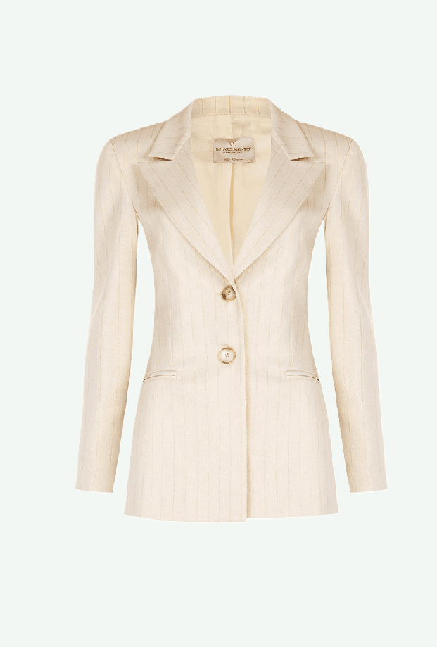 grey jacket woman beige light