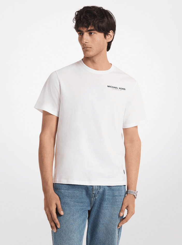t-shirt with logo man white