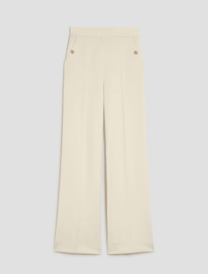 Spacious woman vanilla trousers