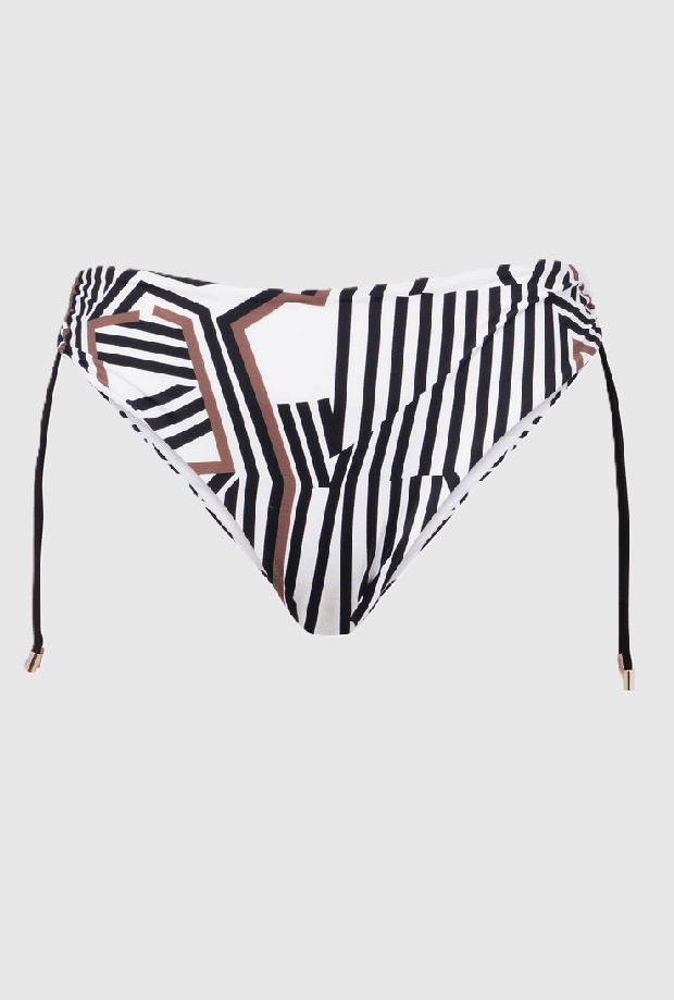 Women's Striped bikini briefs white