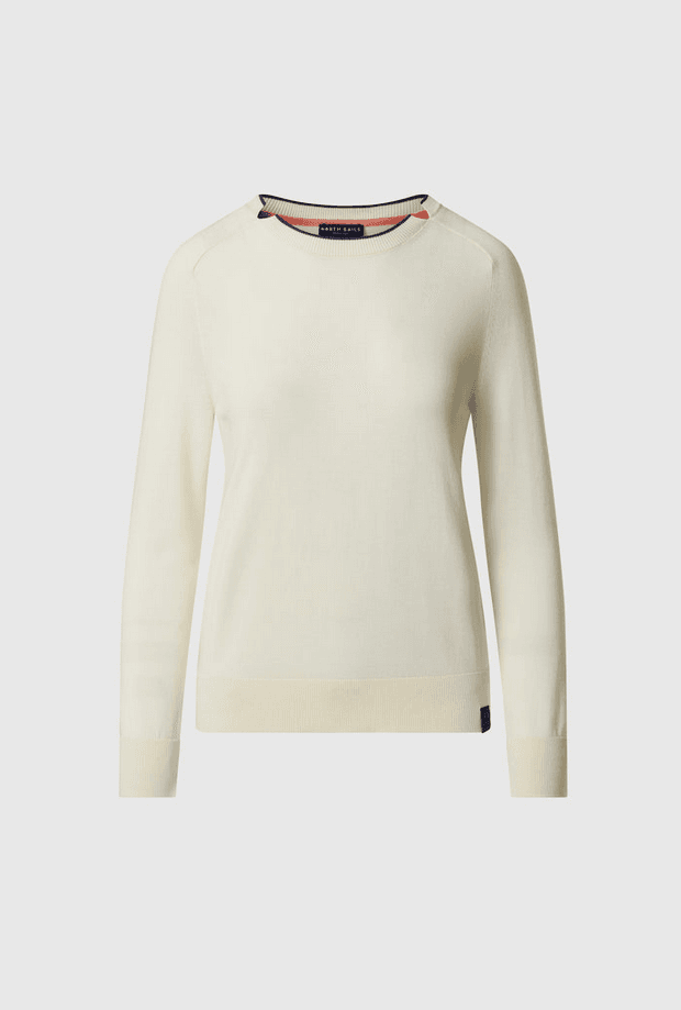 Women's crew neck sweatshirt white