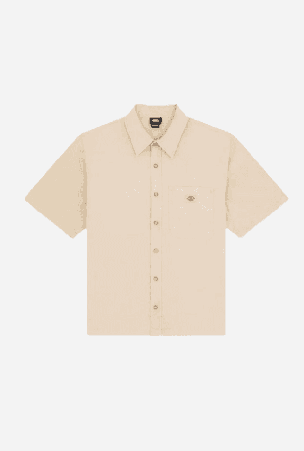 green man beige shirt