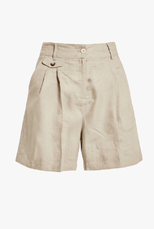shorts in linen woman rope