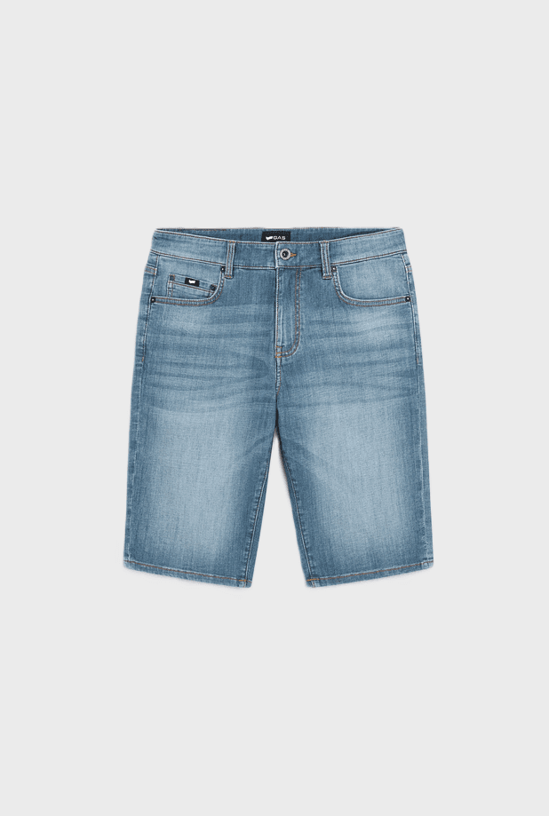 shorts in denim man blue light