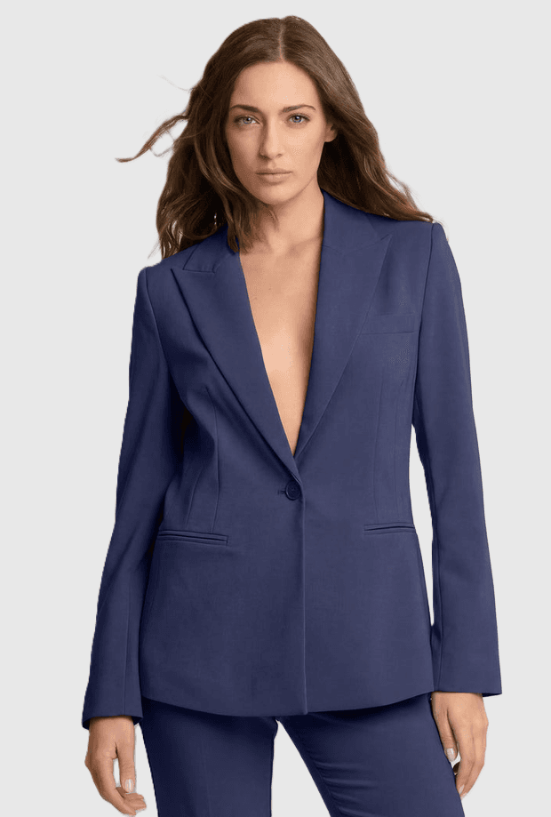 Single-breasted jacket woman blue