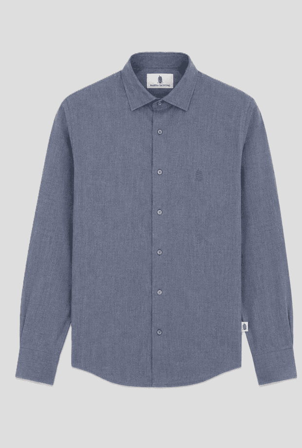 blue man shirt