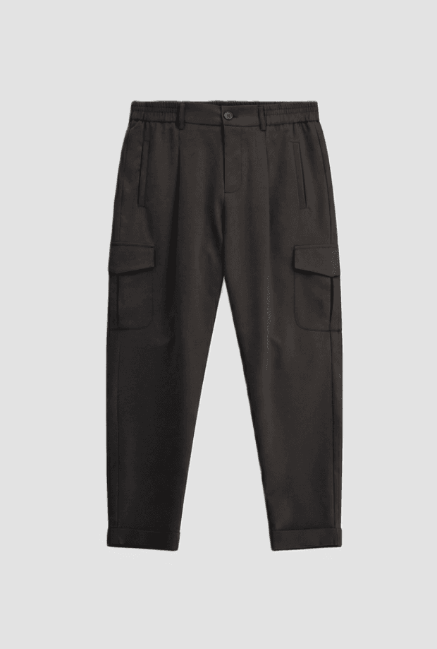 cargo pants man black