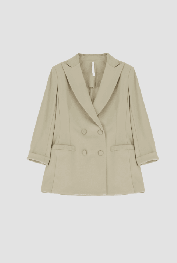 double-breasted jacket woman platinum