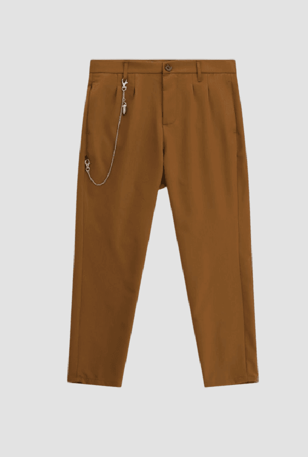 trousers with chain man tobacco