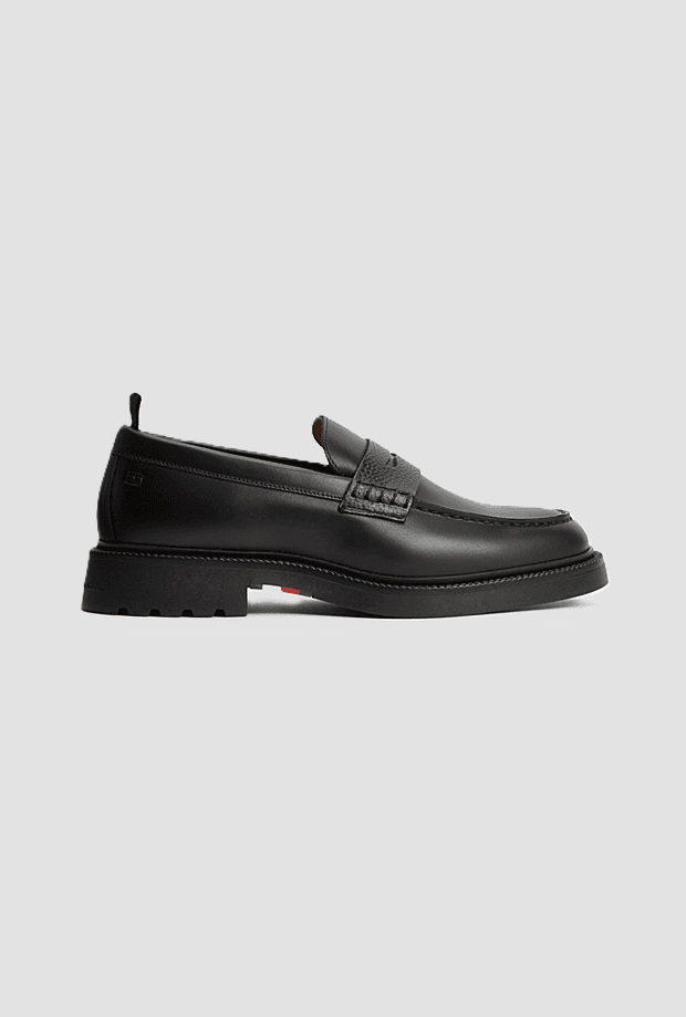 black man leather moccasin
