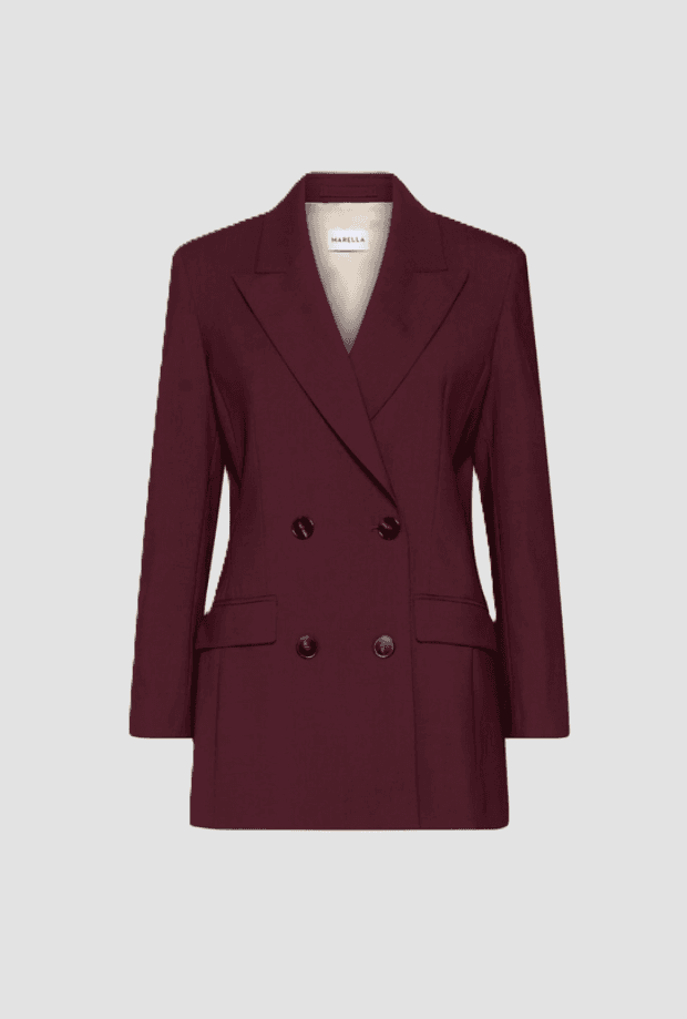double-breasted jacket woman burgundy