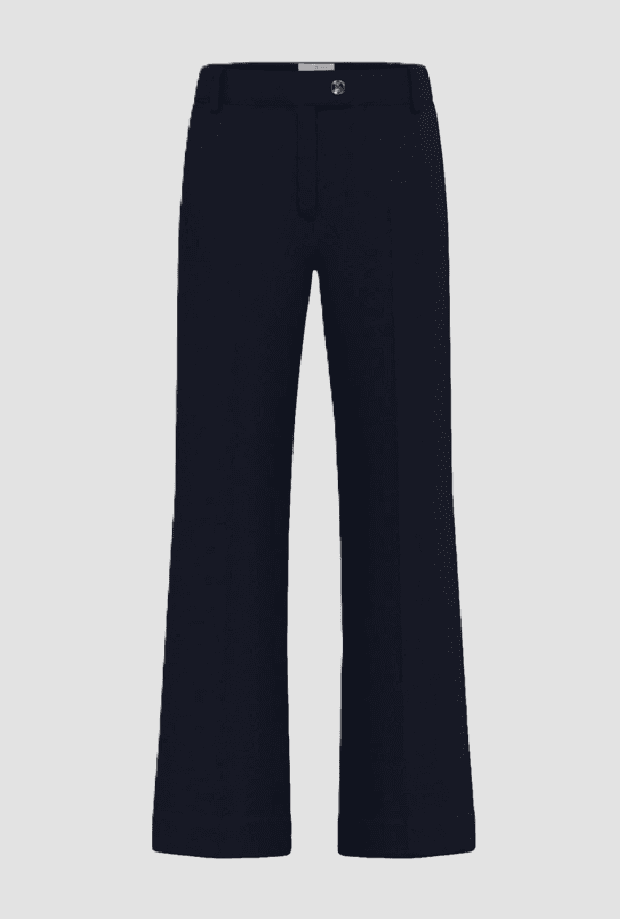 Straight leg trousers woman navy blue