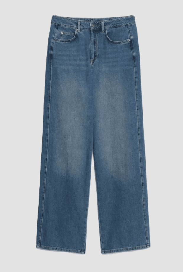 jeans puddle fit woman blue