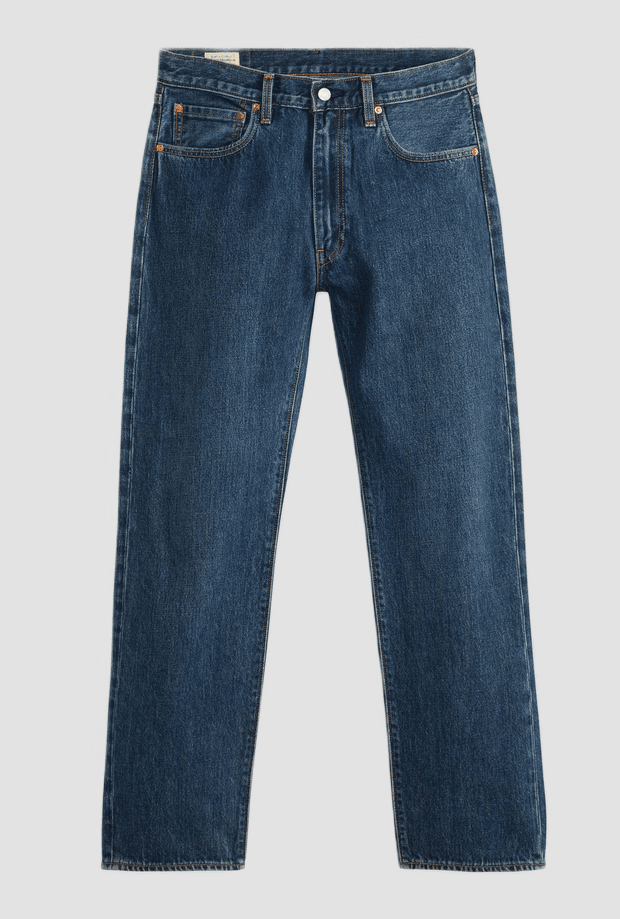 jeans straight fit man dark blue