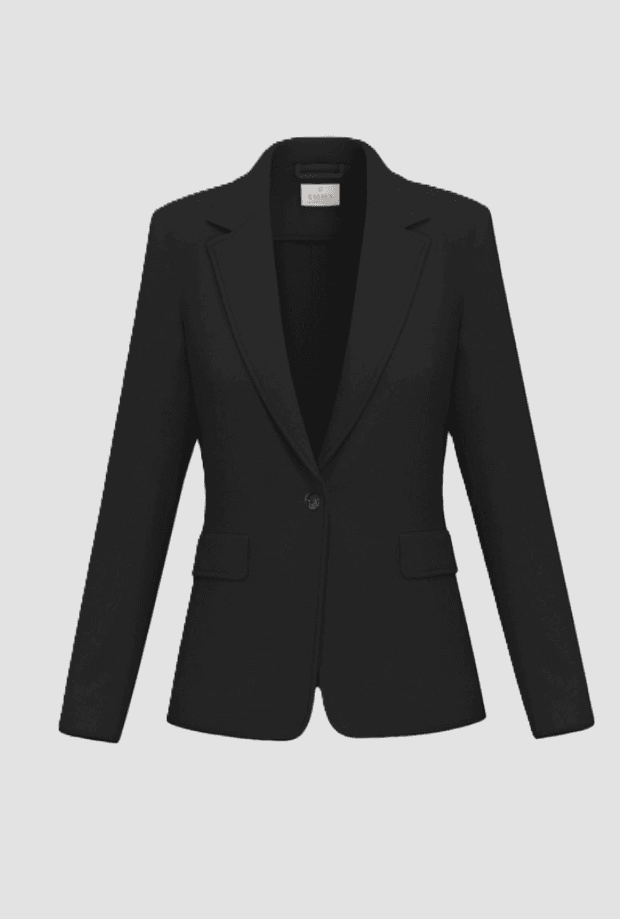 semi-adhesive black woman jacket