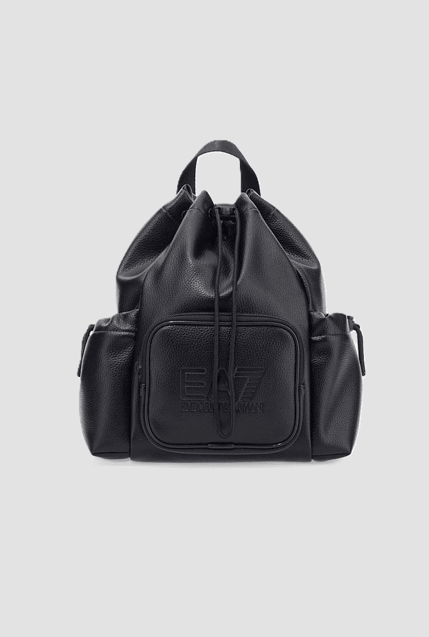 black woman leather backpack