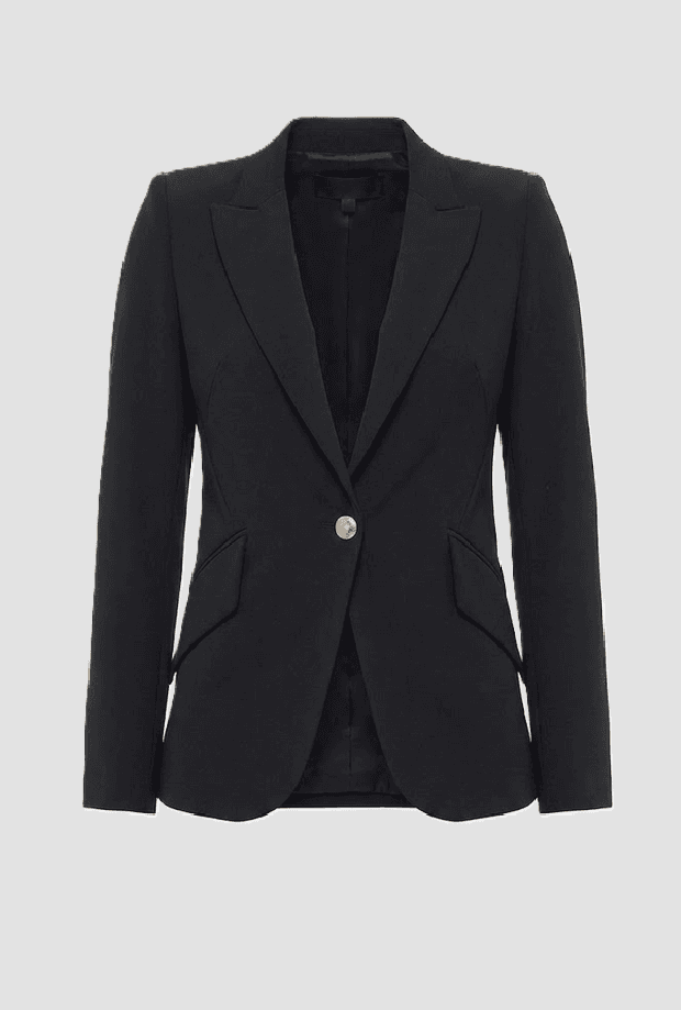 jacket with golden button black woman