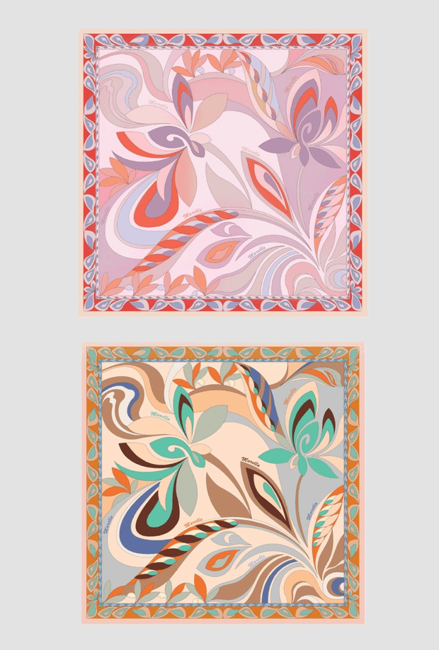 pink-orange reversible scarf
