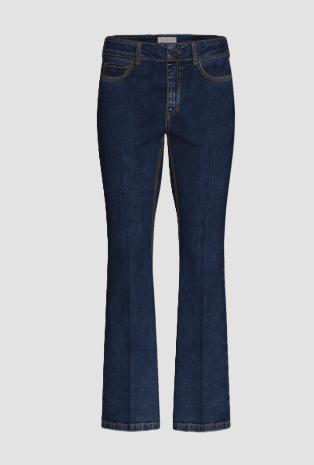 jeans slim flare woman blue