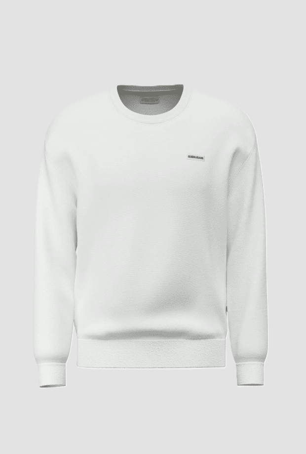 Crewneck sweatshirt man white