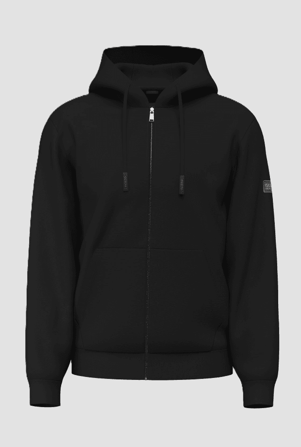 hoodie with zip and black man hood