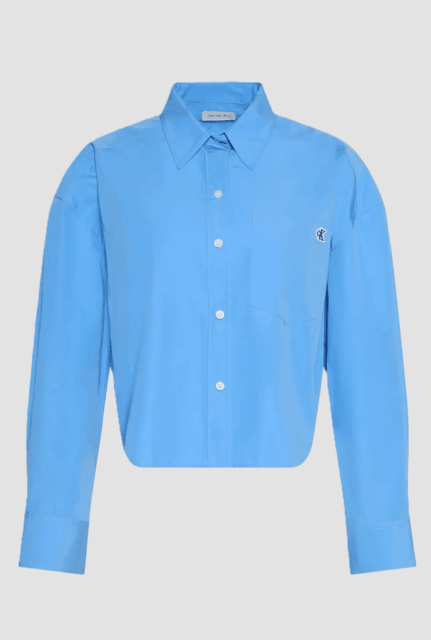 shirt relaxed fit woman sky blue