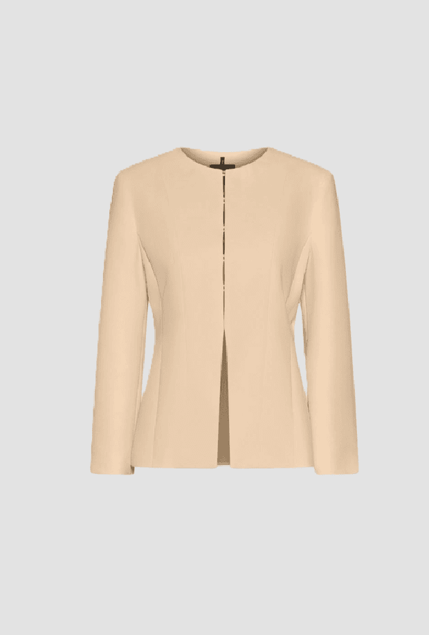 jacket shoulder strap woman beige