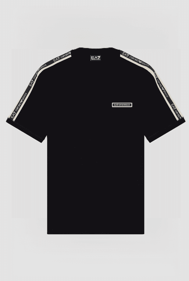T-shirt with logo and black bands