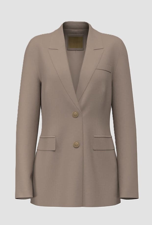 single-breasted jacket woman beige