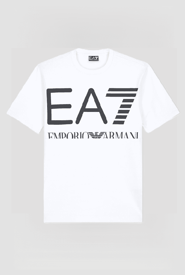 t-shirt with front logo for men white