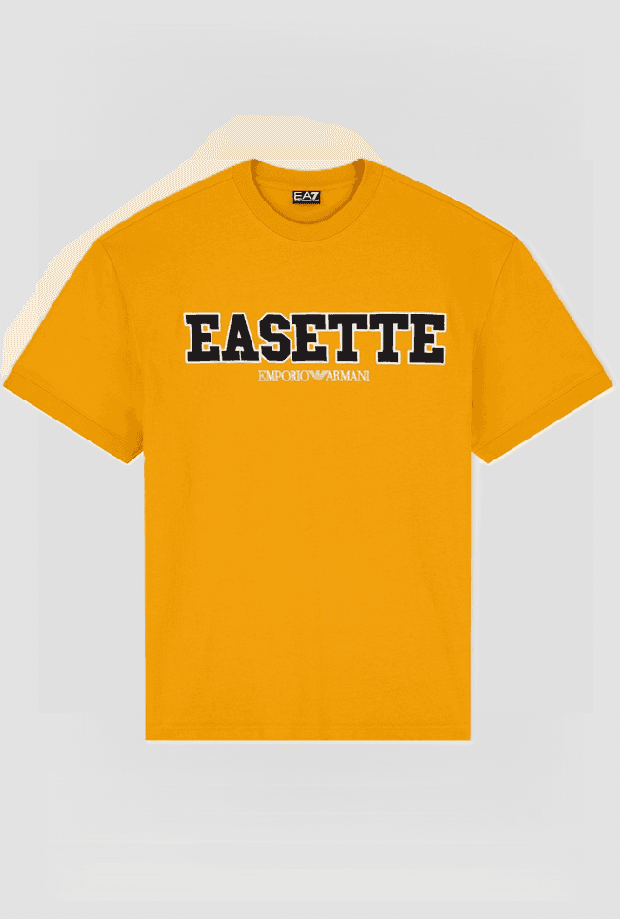 t-shirt with yellow men's logo