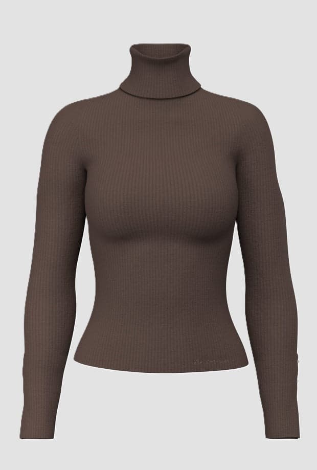 dark brown upper neck shirt