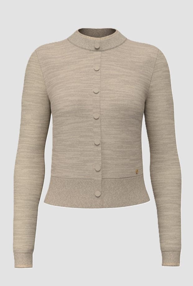 cardigan with buttons woman beige