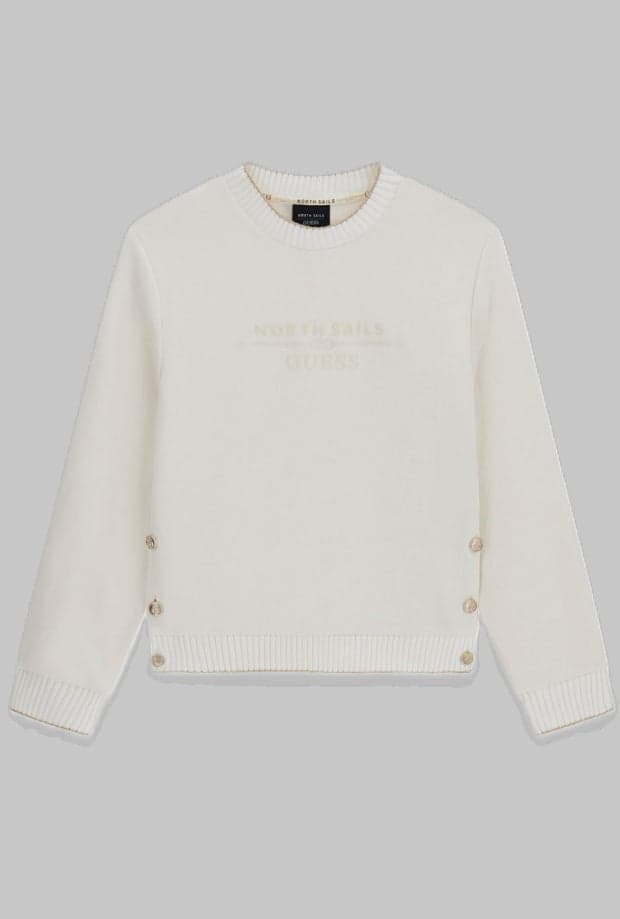 white women's crew neck sweater