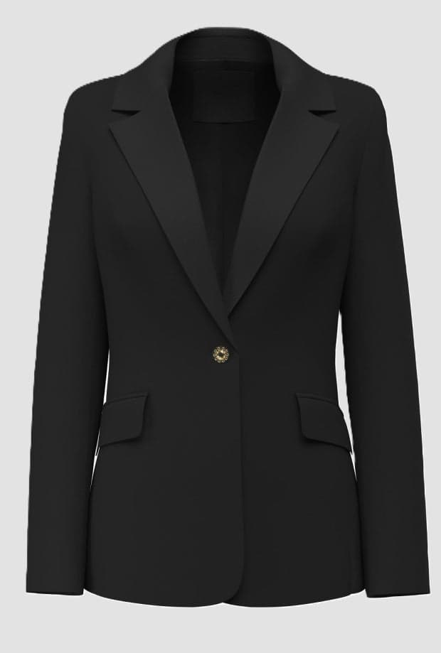 black single-breasted jacket