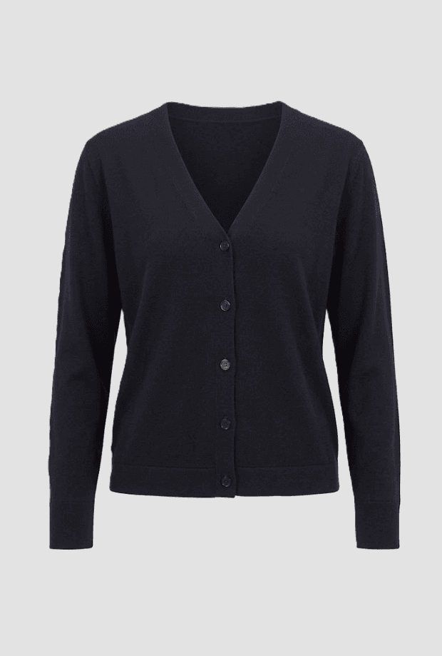 cardigan to v woman navy blue