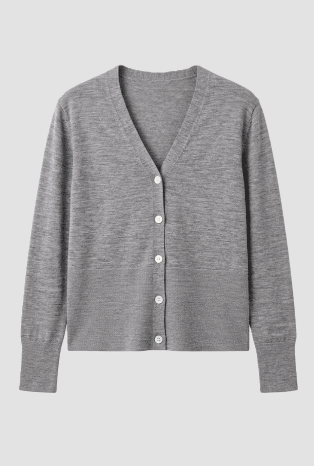 cardigan to v grey woman