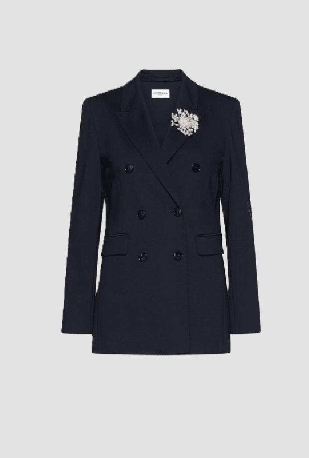 double-breasted jacket woman blue