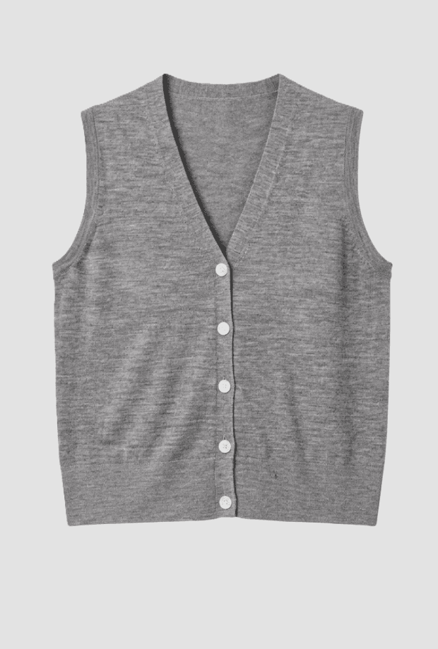 grey wool vest