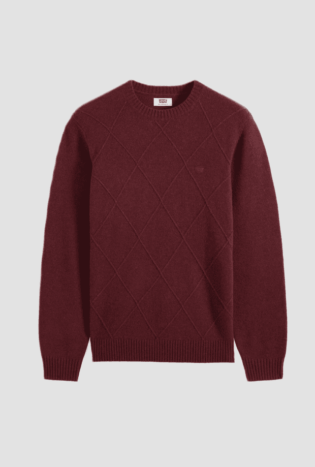 red men's round neck mesh