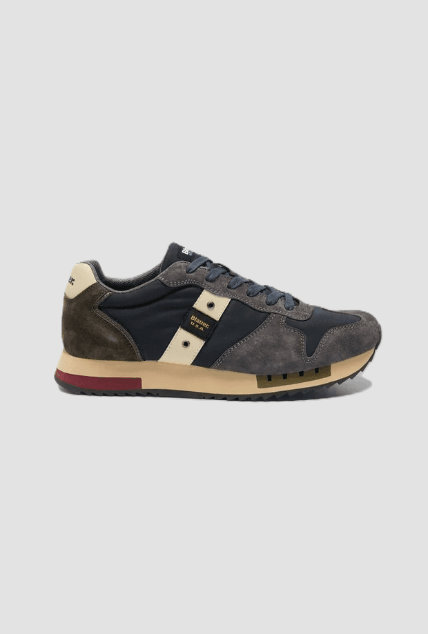 Navy blue men's queens shoes