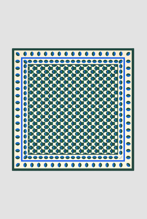 dark green silk scarf